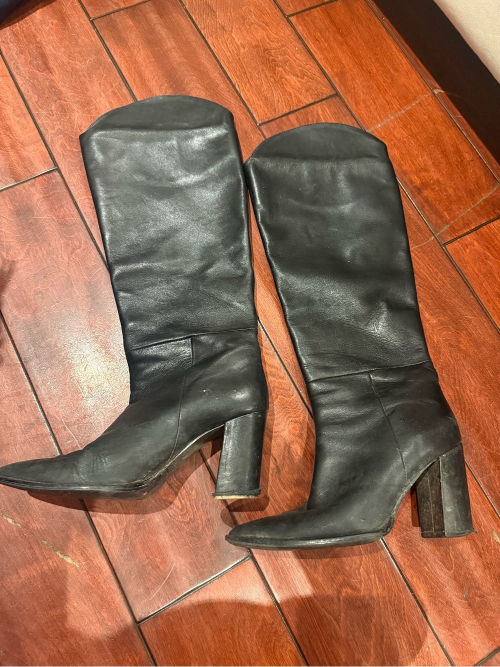 Steve Madden Black High Heel Knee Boots - Women